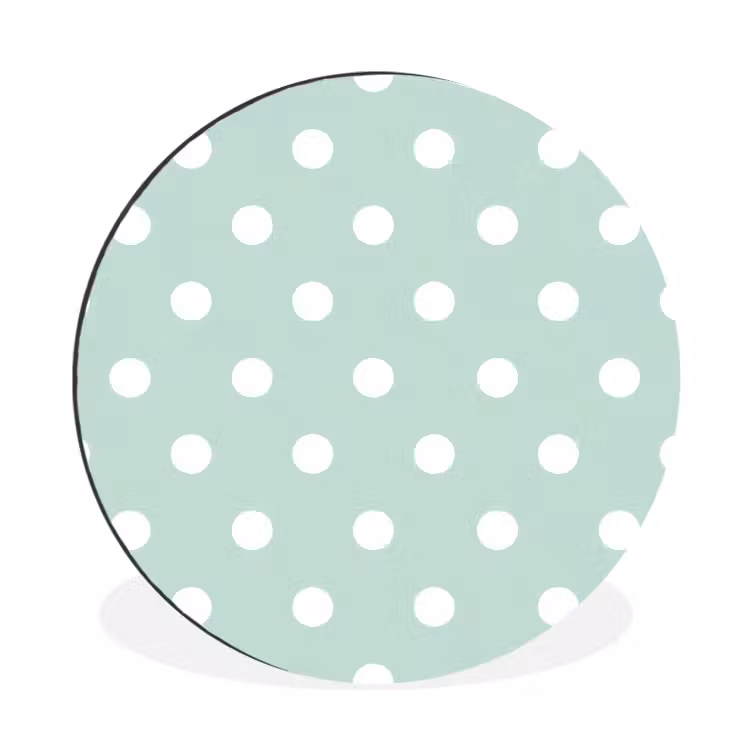 Wandcirkel - Aluminium - Klassiek - Polka - Groen — 1