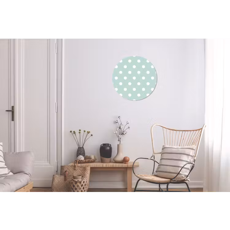 Wandcirkel - Aluminium - Klassiek - Polka - Groen — 2