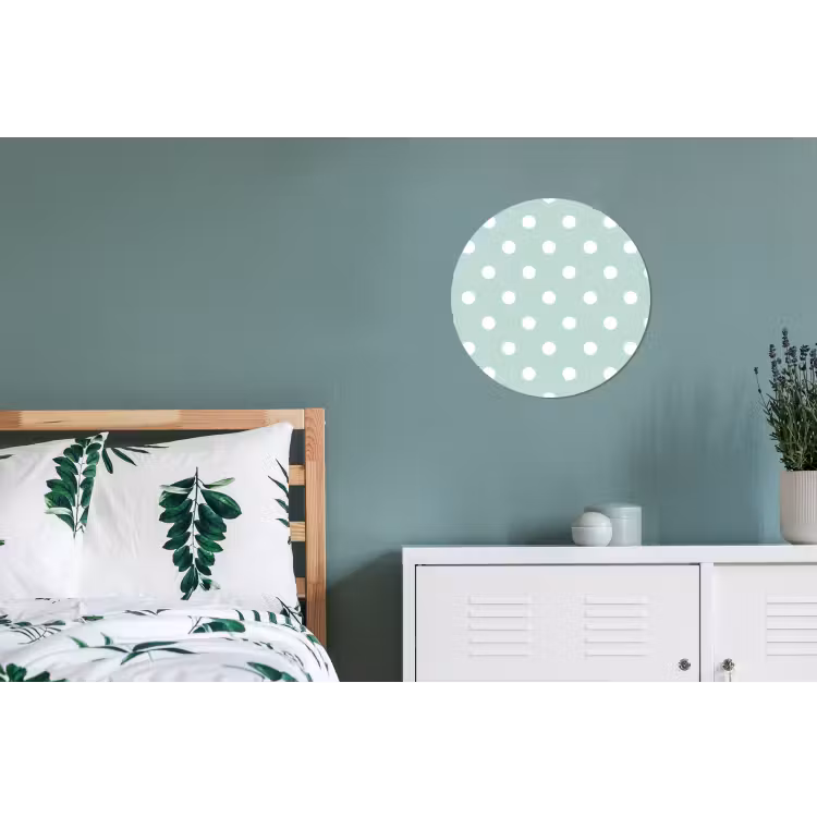 Wandcirkel - Aluminium - Klassiek - Polka - Groen — 4