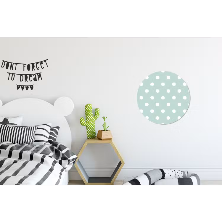 Wandcirkel - Aluminium - Klassiek - Polka - Groen — 5