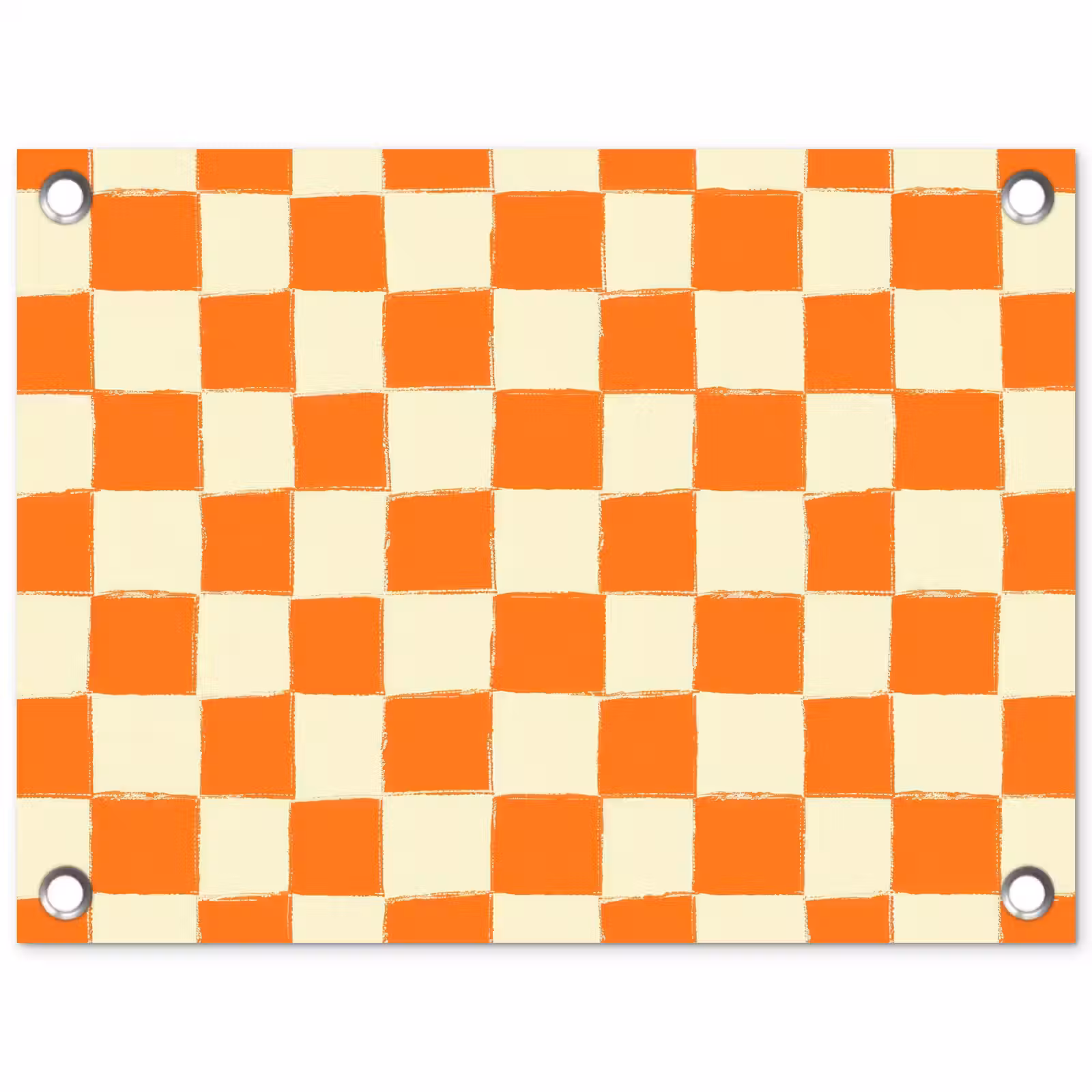 Tuinposter - Schaak - Patroon - Oranje — 1