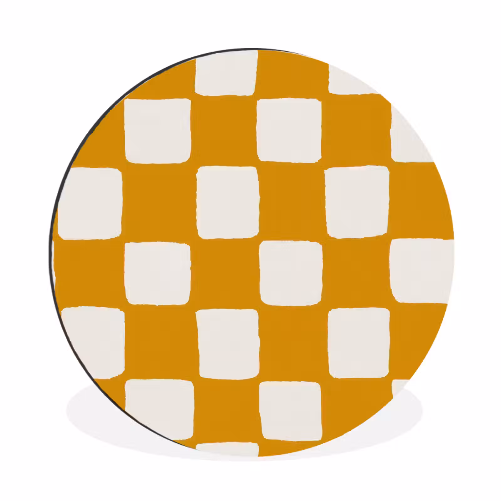 Wandcirkel - Aluminium - Grafisch - Patroon - Oker — 1