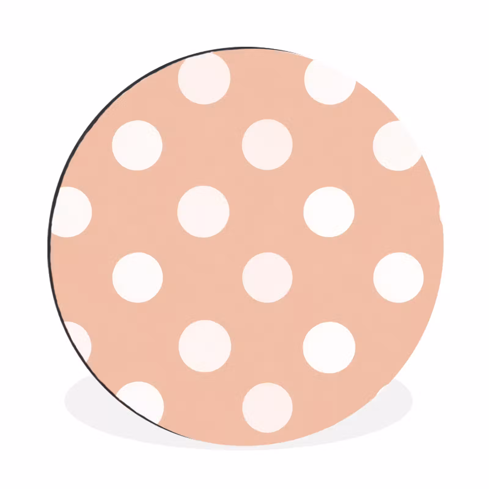 Wandcirkel - Aluminium - Klassiek - Polka - Perzik — 1