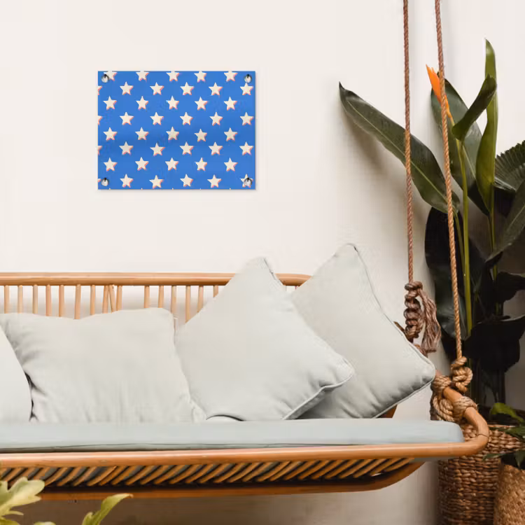 Tuinposter - Sterren - Patroon - Blauw — 5