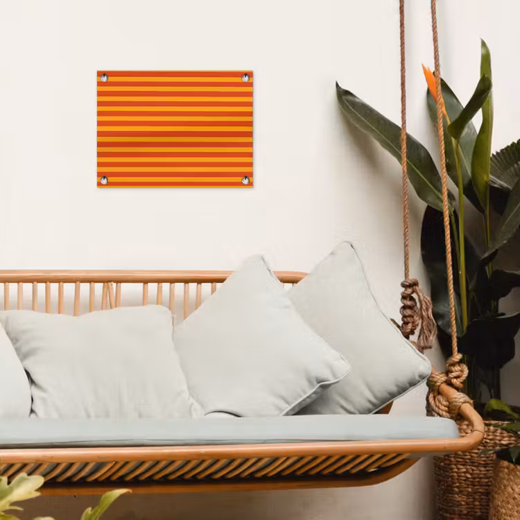 Tuinposter - Strepen - Patroon - Oranje — 5