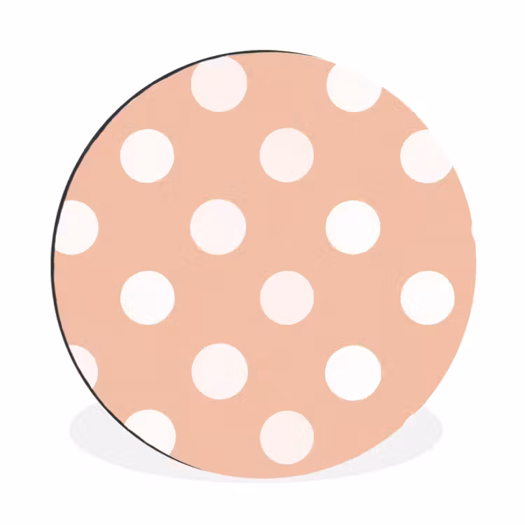 Wandcirkel - Aluminium - Klassiek - Polka - Perzik — 1