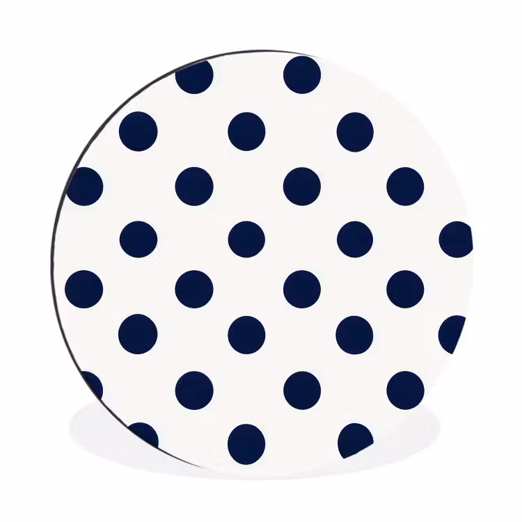Wandcirkel - Aluminium - Klassiek - Stippen - Blauw — 1