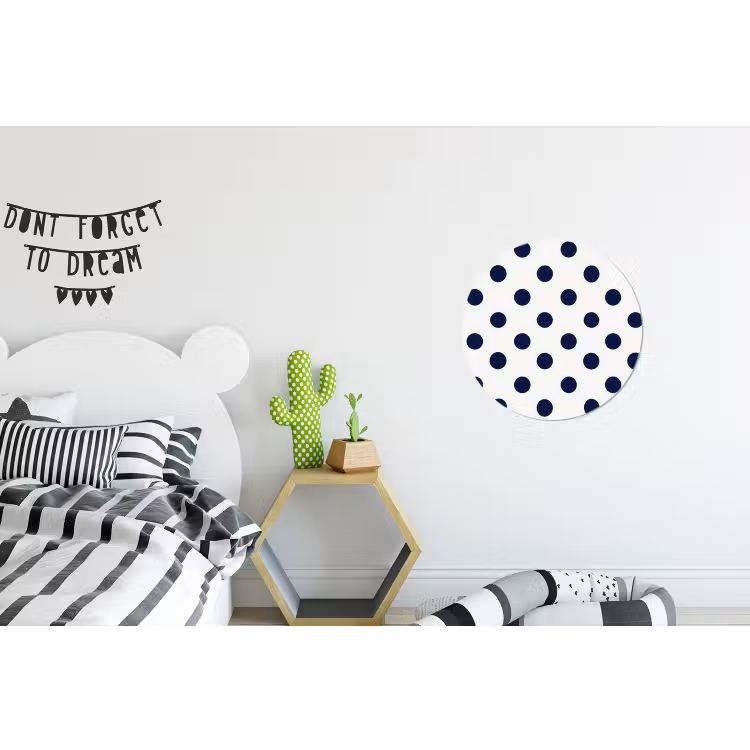 Wandcirkel - Aluminium - Klassiek - Stippen - Blauw — 5