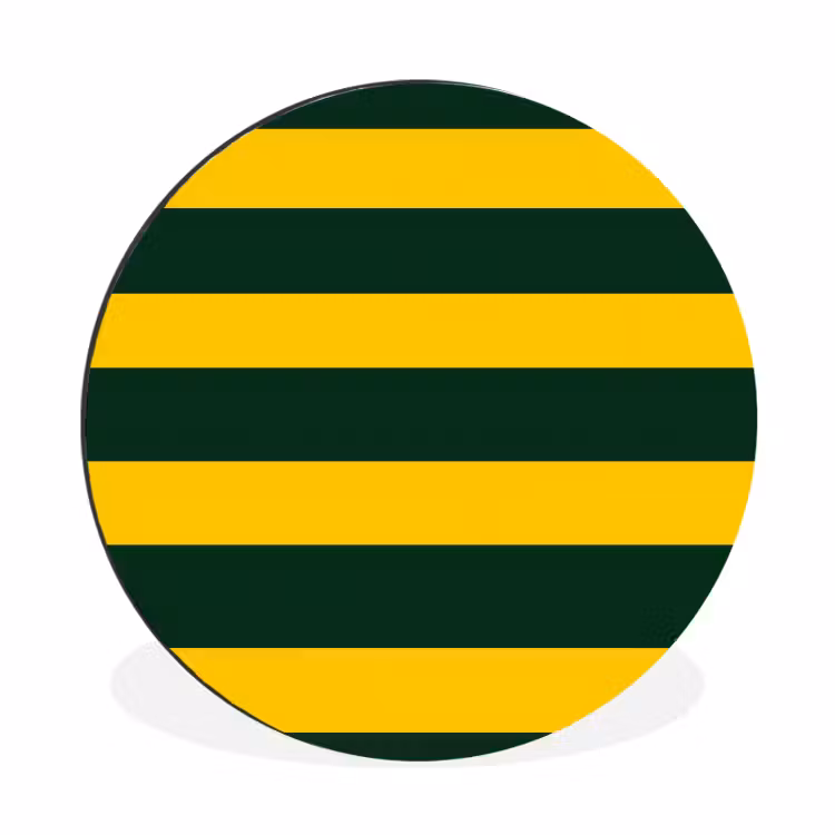 Wandcirkel - Aluminium - Klassiek - Strepen - Groen — 1