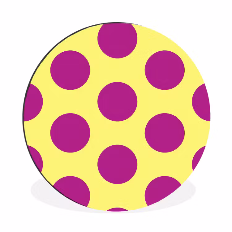 Wandcirkel - Aluminium - Dots - Klassiek - Geel — 1