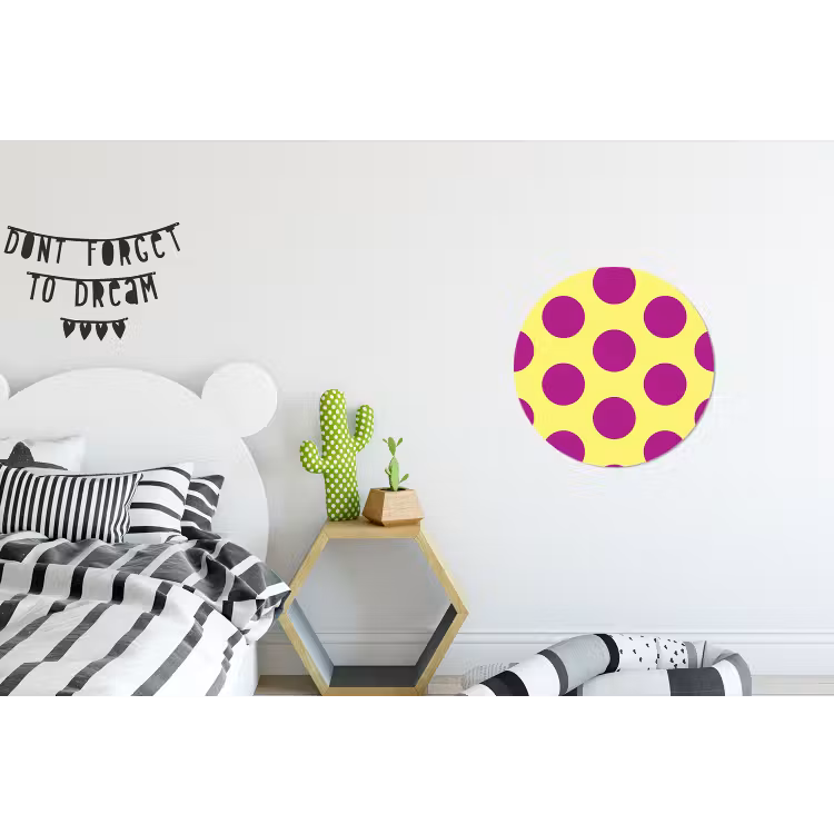 Wandcirkel - Aluminium - Dots - Klassiek - Geel — 5