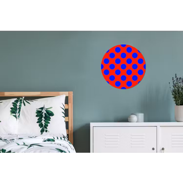 Wandcirkel - Aluminium - Dots - Klassiek - Rood — 4