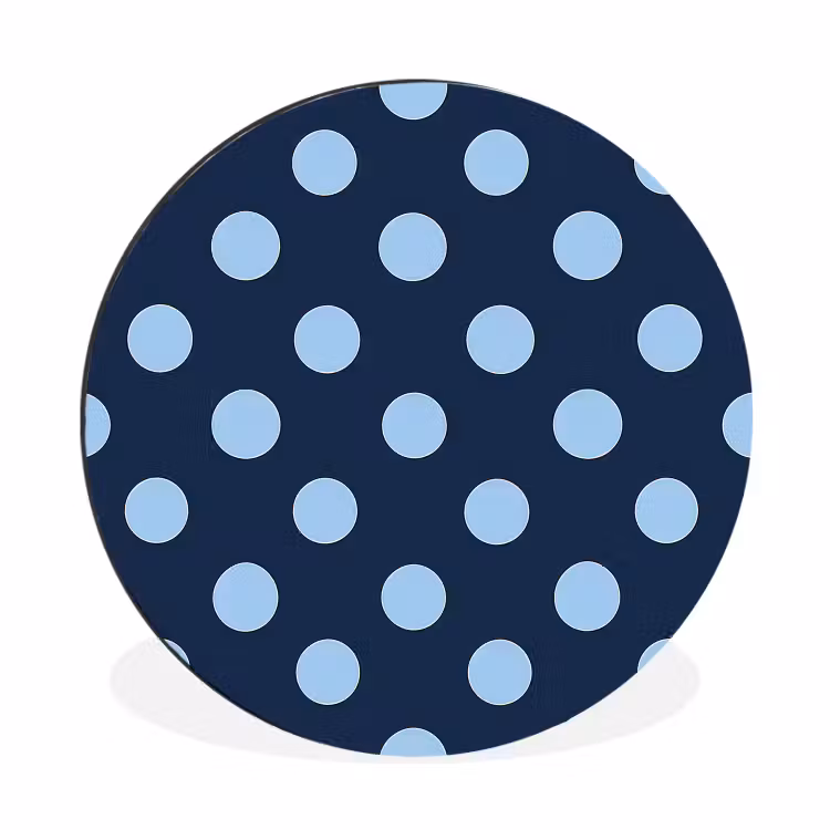 Wandcirkel - Aluminium - Klassiek - Dots - Blauw — 1