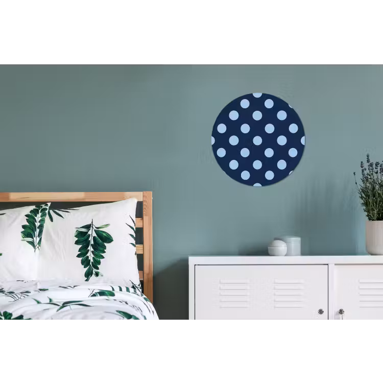 Wandcirkel - Aluminium - Klassiek - Dots - Blauw — 4