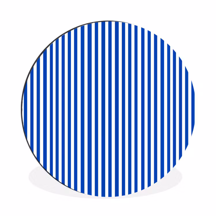 Wandcirkel - Aluminium - Klassiek - Strepen - Blauw — 1