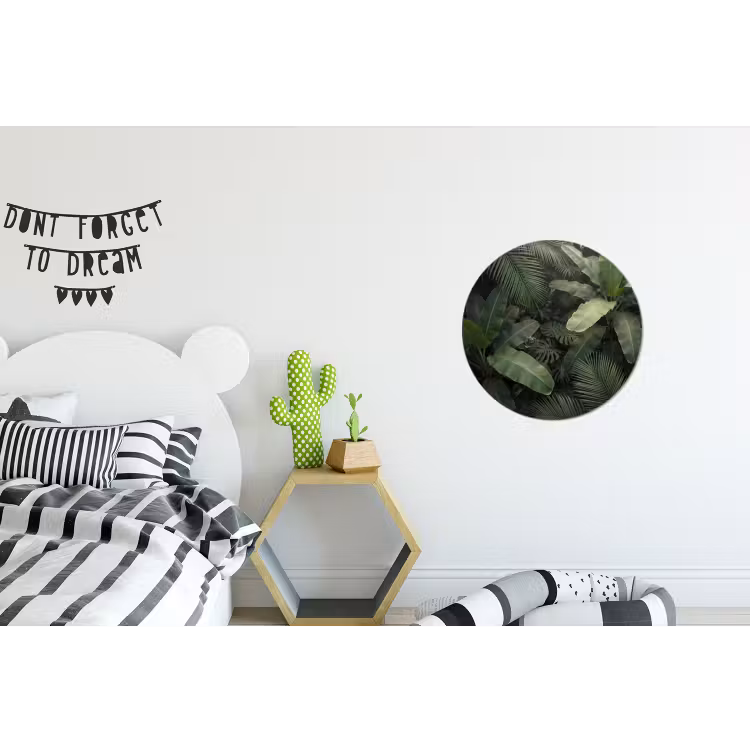 Wandcirkel - Aluminium - Bladeren - Groen - Tropisch - Natuur — 5