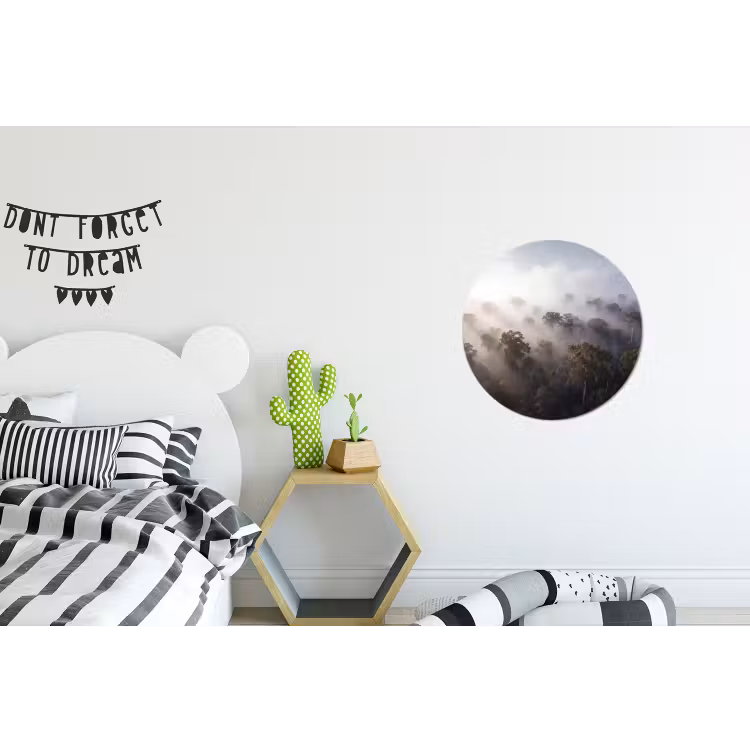 Wandcirkel - Aluminium - Bos - Mist - Natuur - Groen — 5