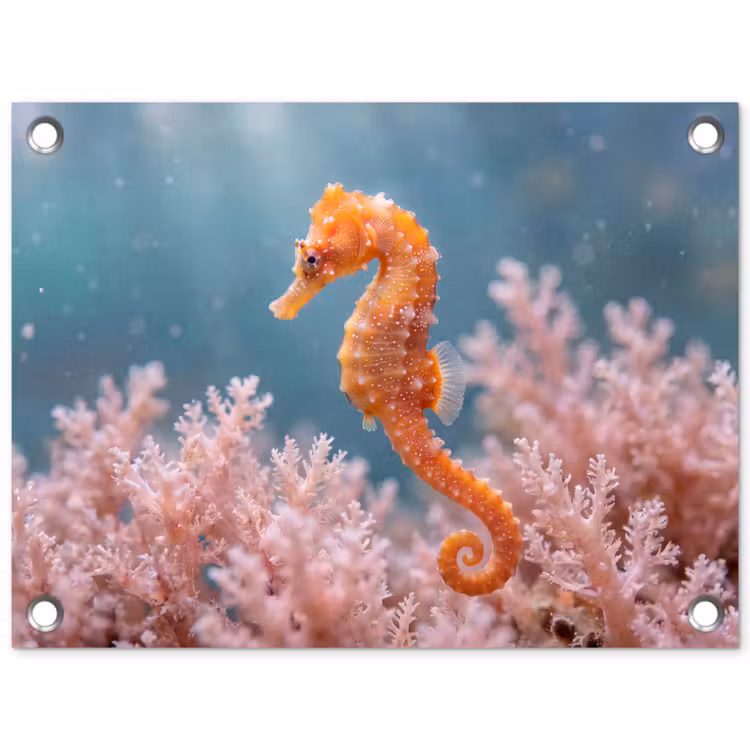 Tuinposter - Vis - Koraal - Oceaan - Macro - Oranje — 1