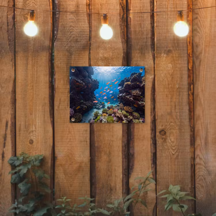 Tuinposter - Vis - Koraalrif - Onderwater - Levendig - Blauw — 2
