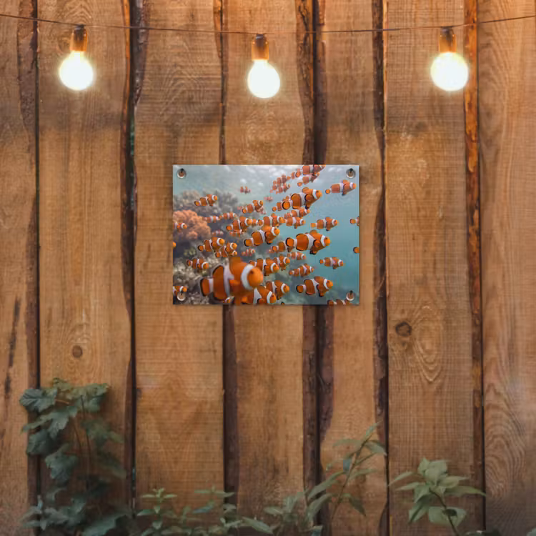 Tuinposter - Vis - School - Onderwater - Dieren - Oranje — 2