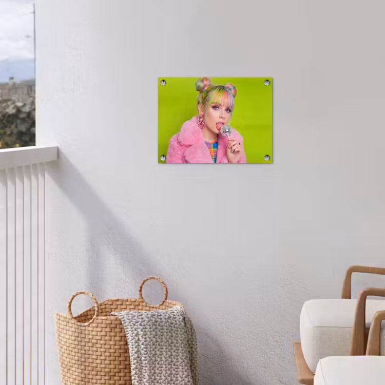 Tuinposter - Vrouw - Kleurrijk haar - Pop art - Modern - Levendig — 3