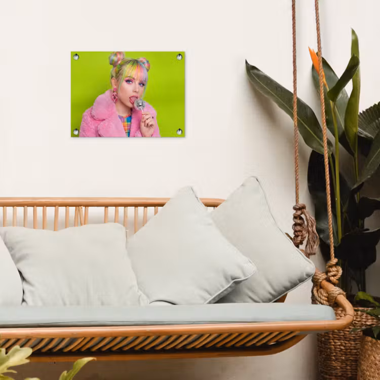 Tuinposter - Vrouw - Kleurrijk haar - Pop art - Modern - Levendig — 5