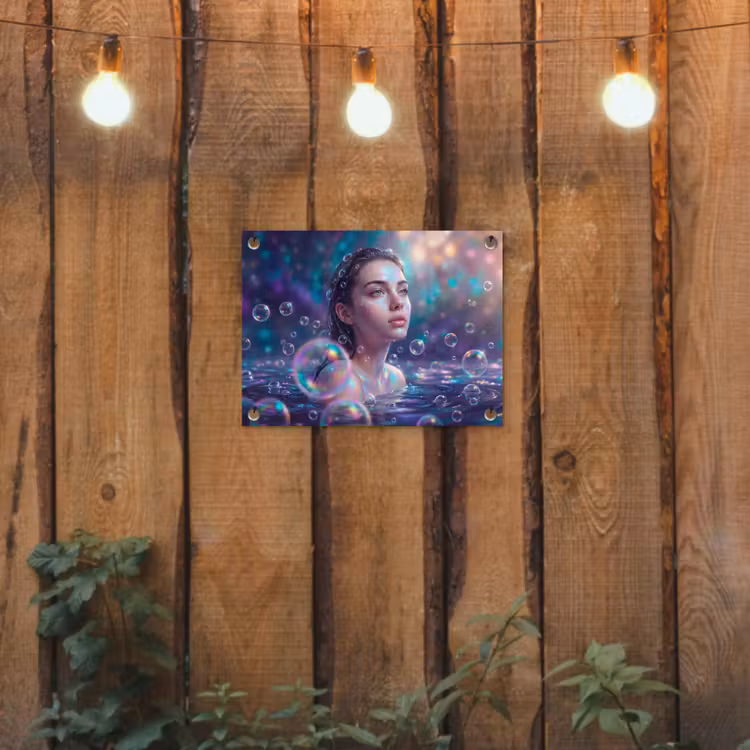 Tuinposter - Vrouw - Water - Portret - Kleurrijk - Modern — 2