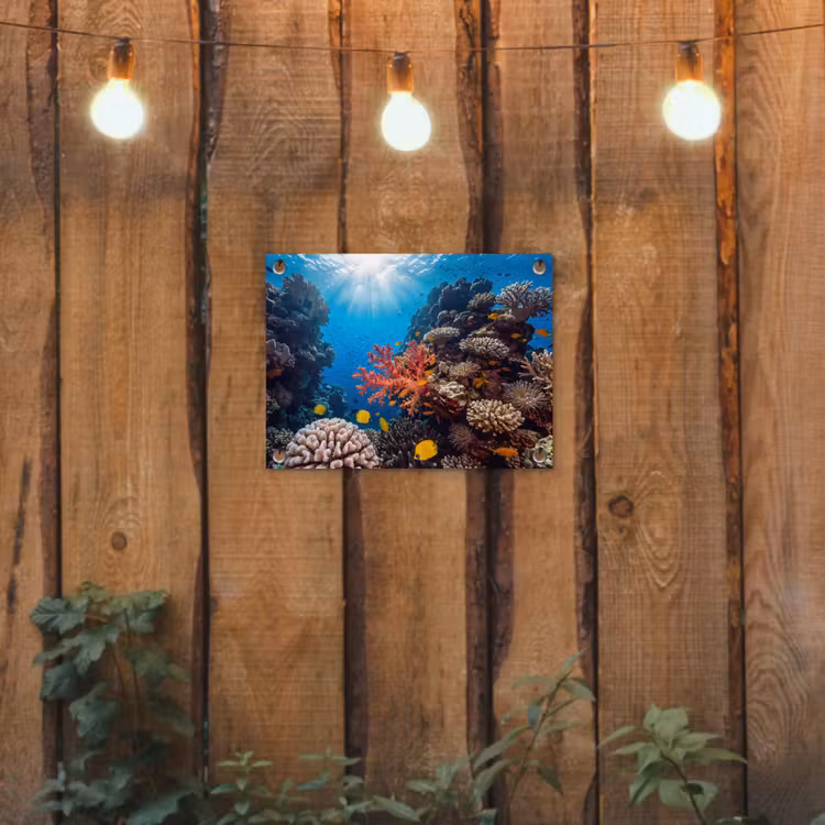 Tuinposter - Zee - Koraalrif - Natuur - Levendig - Blauw — 2