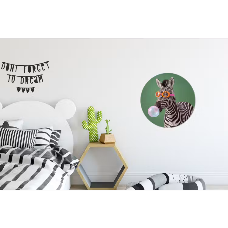 Wandcirkel - Aluminium - Dier - Bril - Bel - Modern - Groen — 5