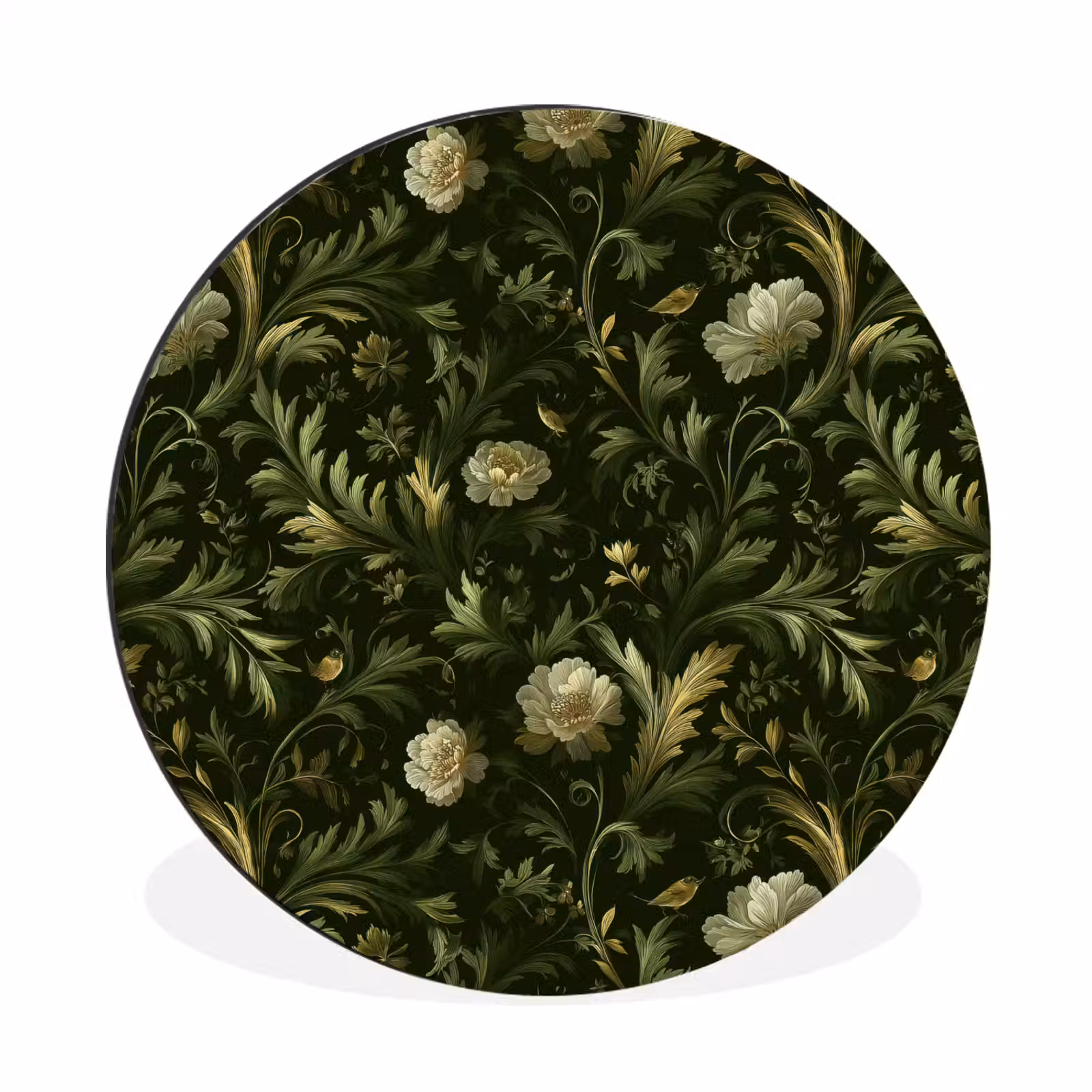 Wandcirkel - Aluminium - Botanisch - Naadloos - Bloemen — 1