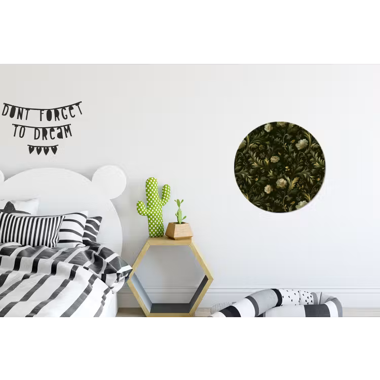 Wandcirkel - Aluminium - Botanisch - Naadloos - Bloemen — 5