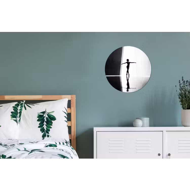 Wandcirkel - Aluminium - Danser - Silhouette - Kunst - Modern - Zwart-wit — 4