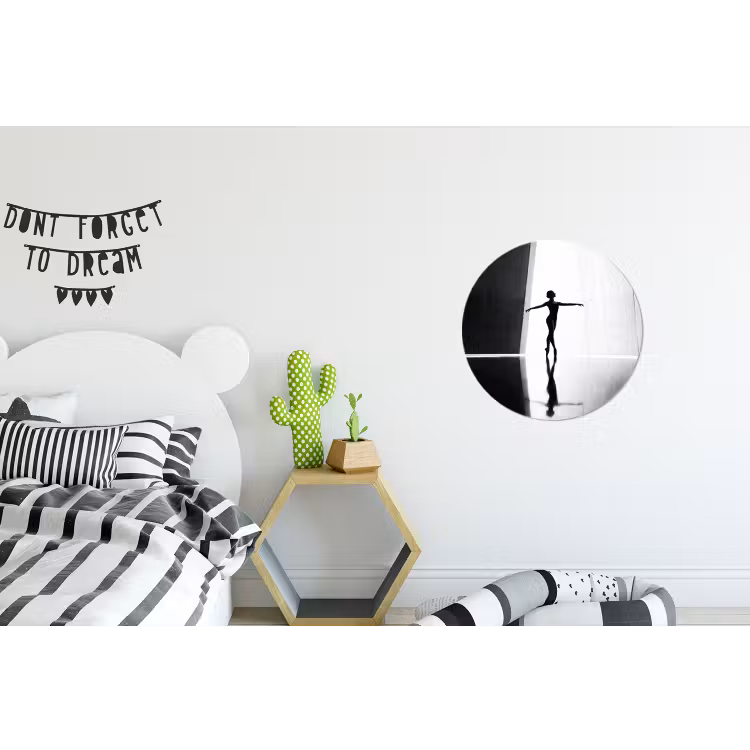 Wandcirkel - Aluminium - Danser - Silhouette - Kunst - Modern - Zwart-wit — 5
