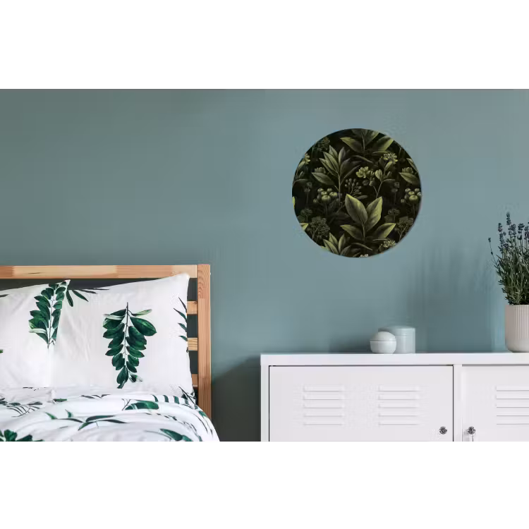 Wandcirkel - Aluminium - Klassiek - Donker - Botanisch - Planten — 4