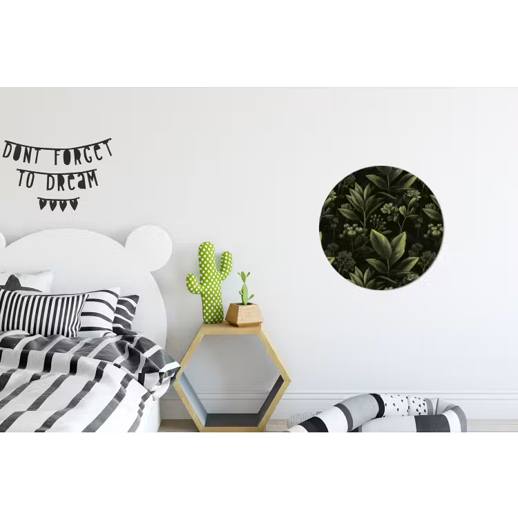 Wandcirkel - Aluminium - Klassiek - Donker - Botanisch - Planten — 5