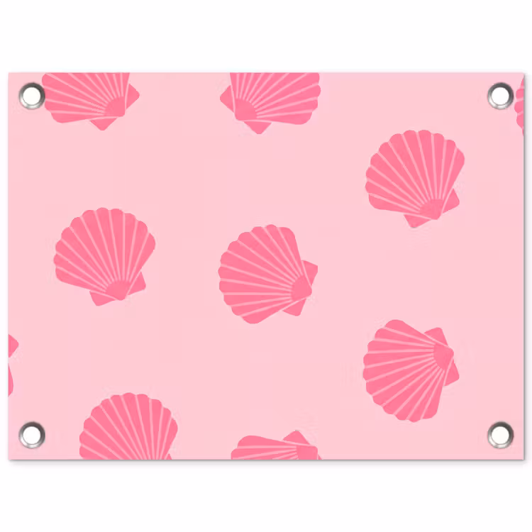 Tuinposter - Schelp - Patroon - Zee - Modern - Roze — 1