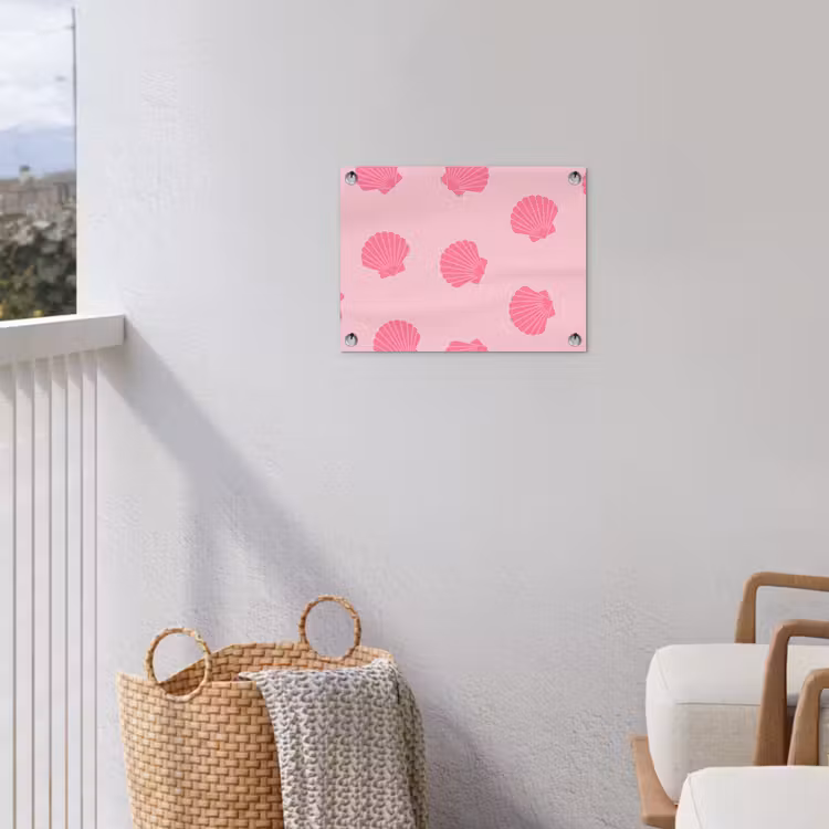 Tuinposter - Schelp - Patroon - Zee - Modern - Roze — 3