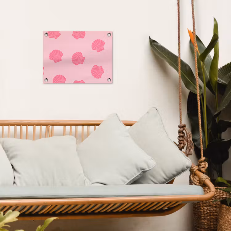 Tuinposter - Schelp - Patroon - Zee - Modern - Roze — 5