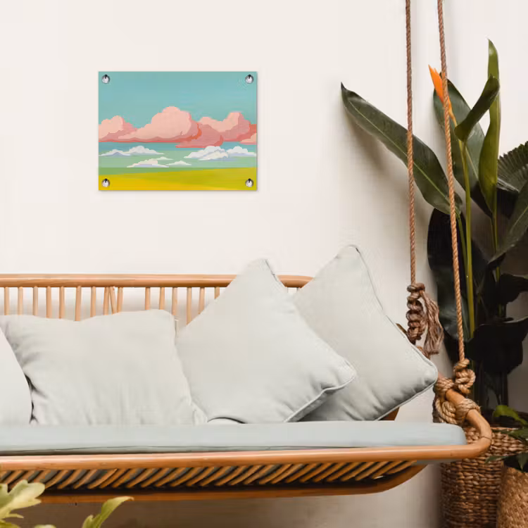 Tuinposter - Wolken - Roze - Natuur - Modern - Pastel — 5