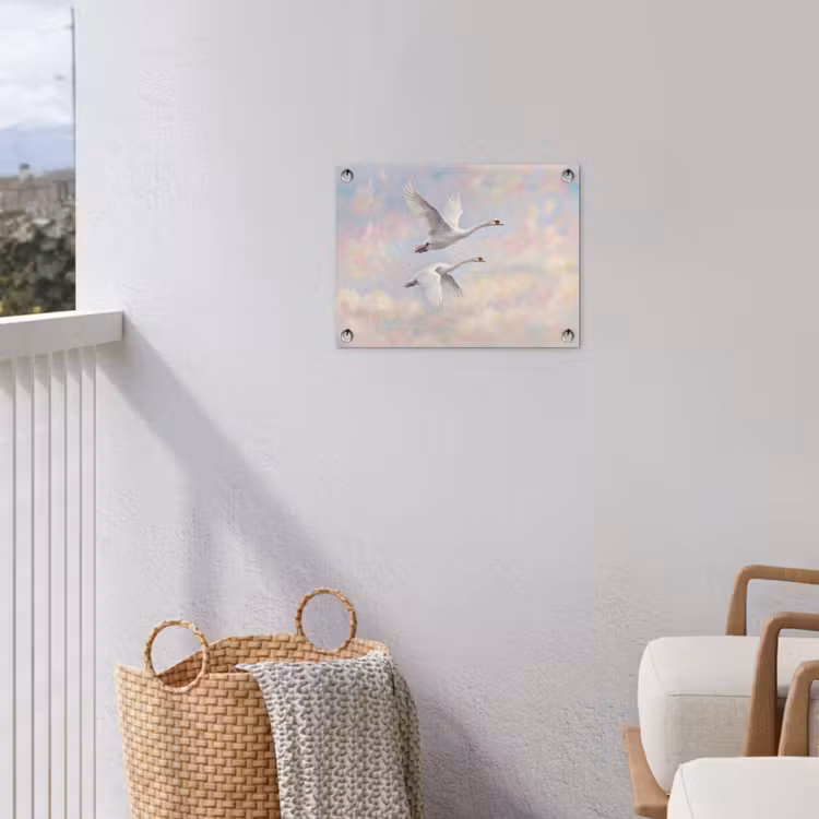 Tuinposter - Vogel - Vliegend - Lucht - Modern - Pastel — 3