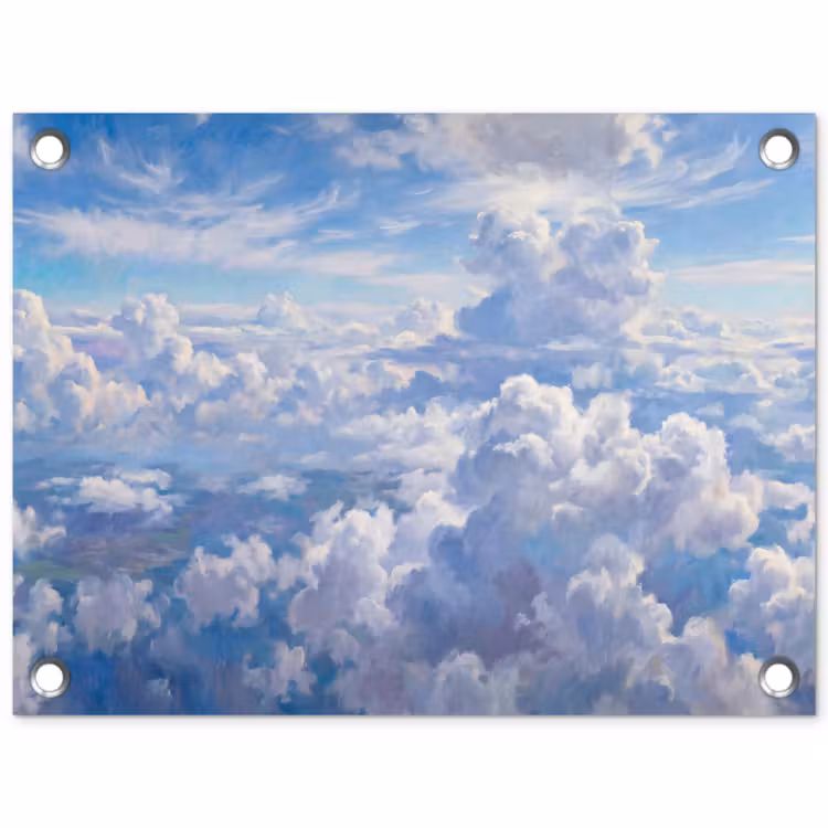 Tuinposter - Wolken - Lucht - Natuur - Abstract - Blauw — 1