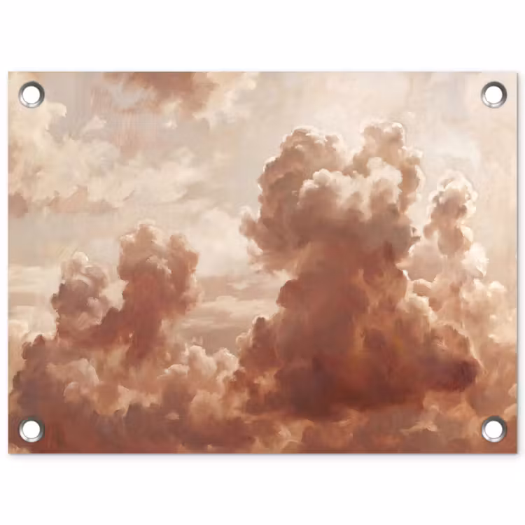 Tuinposter - Wolken - Lucht - Natuur - Modern - Bruin — 1