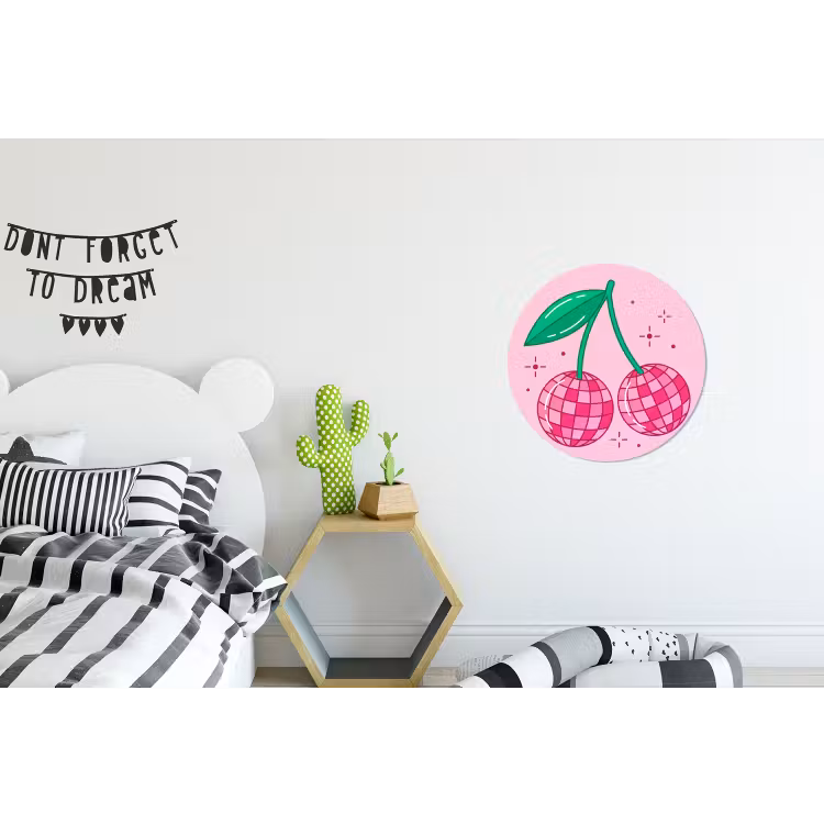 Wandcirkel - Aluminium - Decoratie - Disco-bal - Feest - Roze — 5