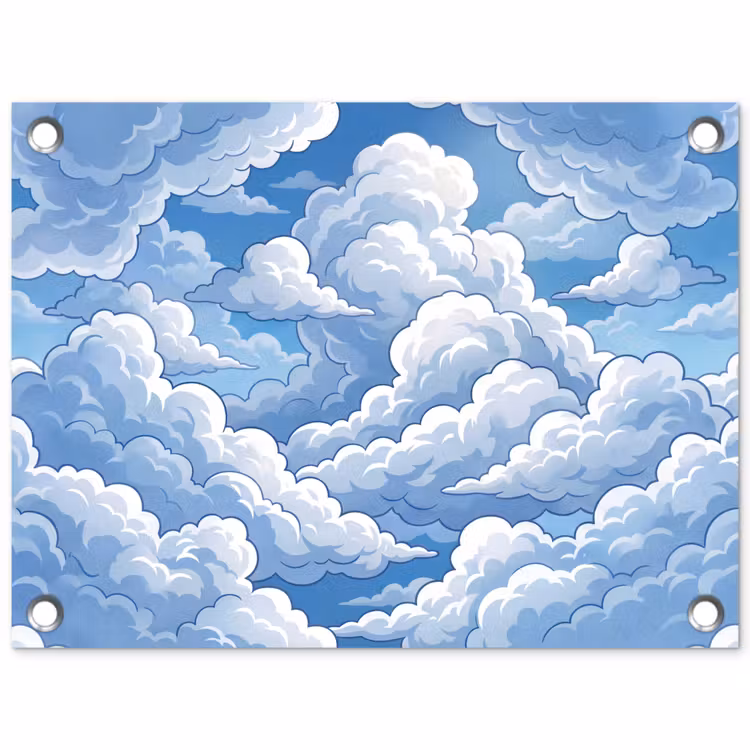 Tuinposter - Wolken - Hemel - Abstract - Wit — 1