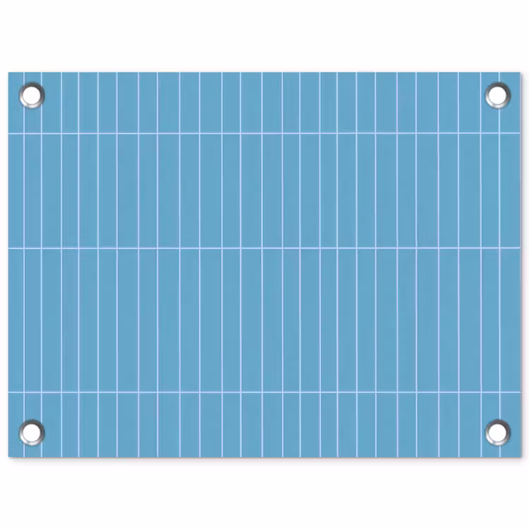 Tuinposter - Tegel - Langwerpig - Patroon - Blauw — 1