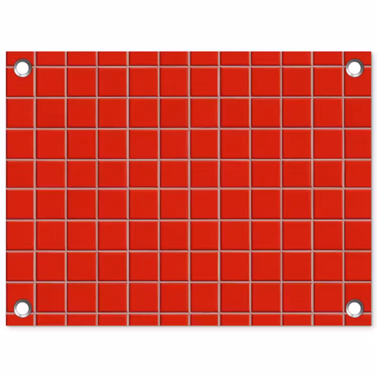 Tuinposter - Tegel - Patroon - Kersen - Rood — 1
