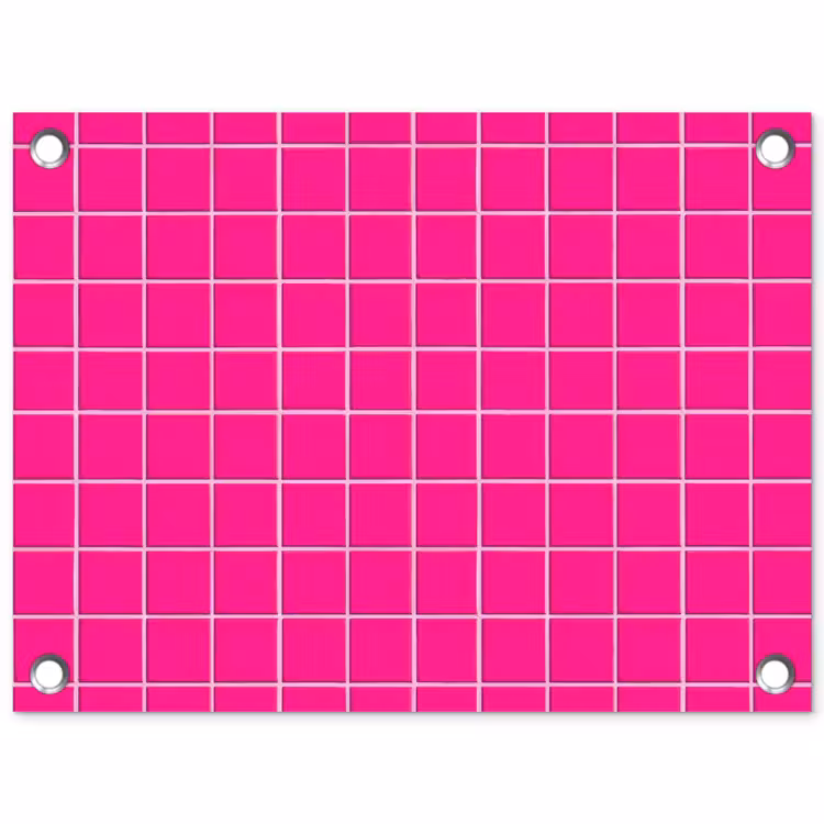 Tuinposter - Tegels - Vierkant - Fuchsia — 1