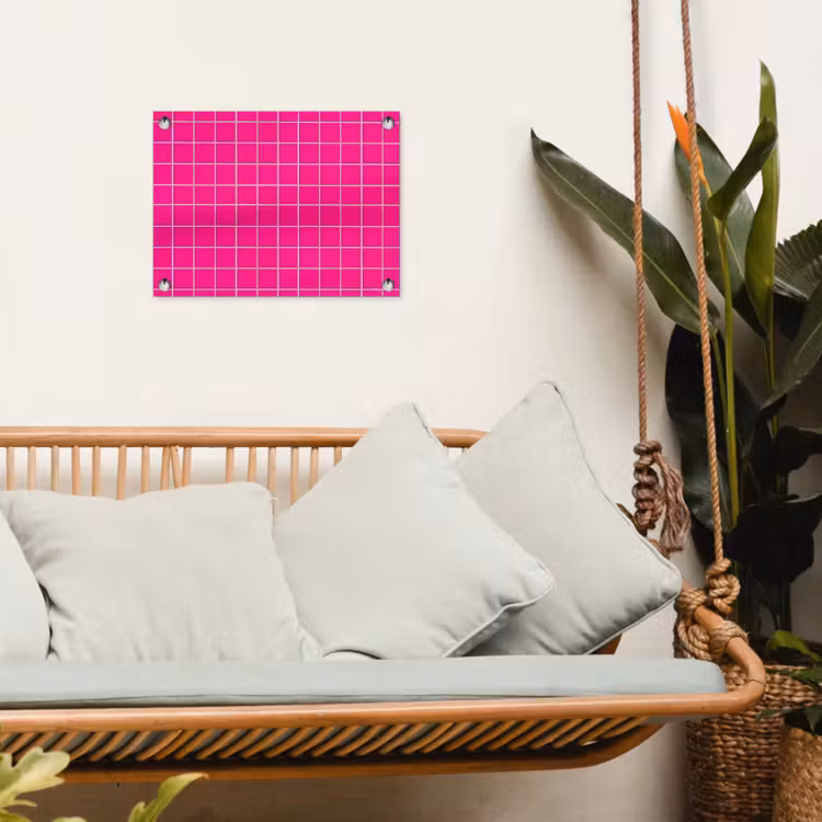 Tuinposter - Tegels - Vierkant - Fuchsia — 5