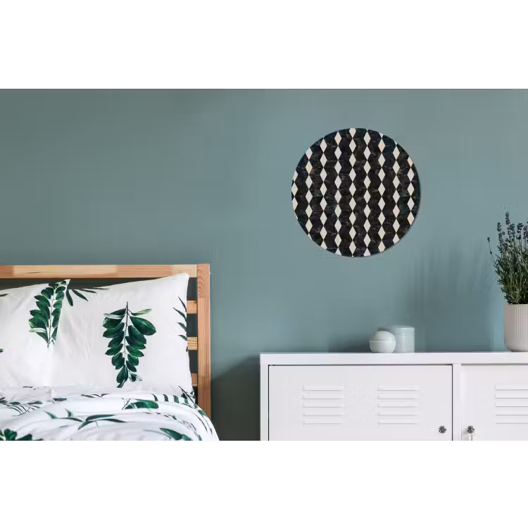Wandcirkel - Aluminium - Geometrisch - Patroon - Marmer - Groen — 4