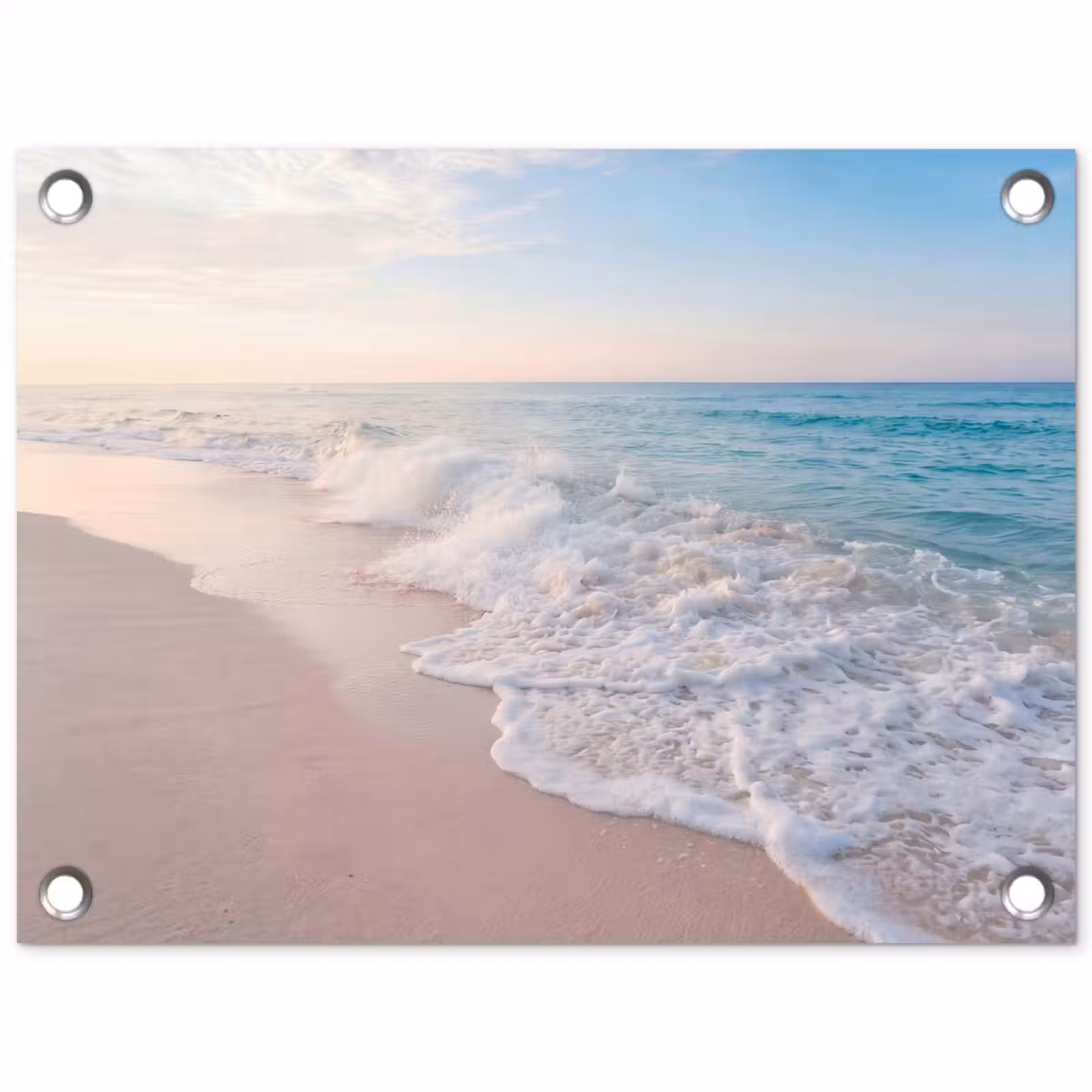 Tuinposter - Zee - Golven - Strand - Natuur - Wit — 1